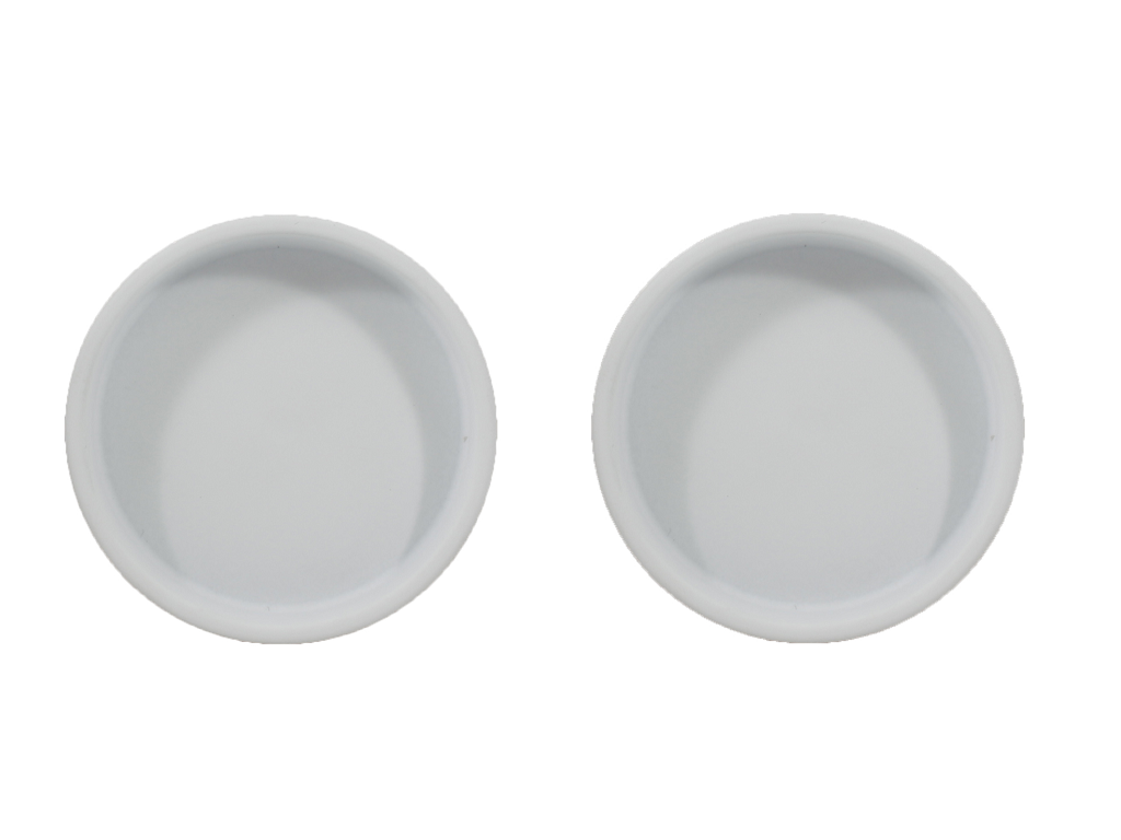 vrm1220104901.png Maniglia per Porte in Vetro con Adesivo modello Tonda Nuda mm.57x12h 49-Bianco Monviso | Verum Italy - immagine 1
